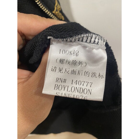Unisex Boy London Black Gold Hoodie Pullover Hooded Full zip sweater Sz XL - Picture 9 of 9